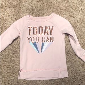 Comfortable, cute girls sequence sweatshirt